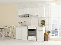 Белая кухня 1.8м со столешницей, современный кухонный гарнитур 180 см Opendoors Нестандартный размер
