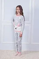 Пижама детская махровая .Бамбук серый зайчик Sofi Soft 12 лет