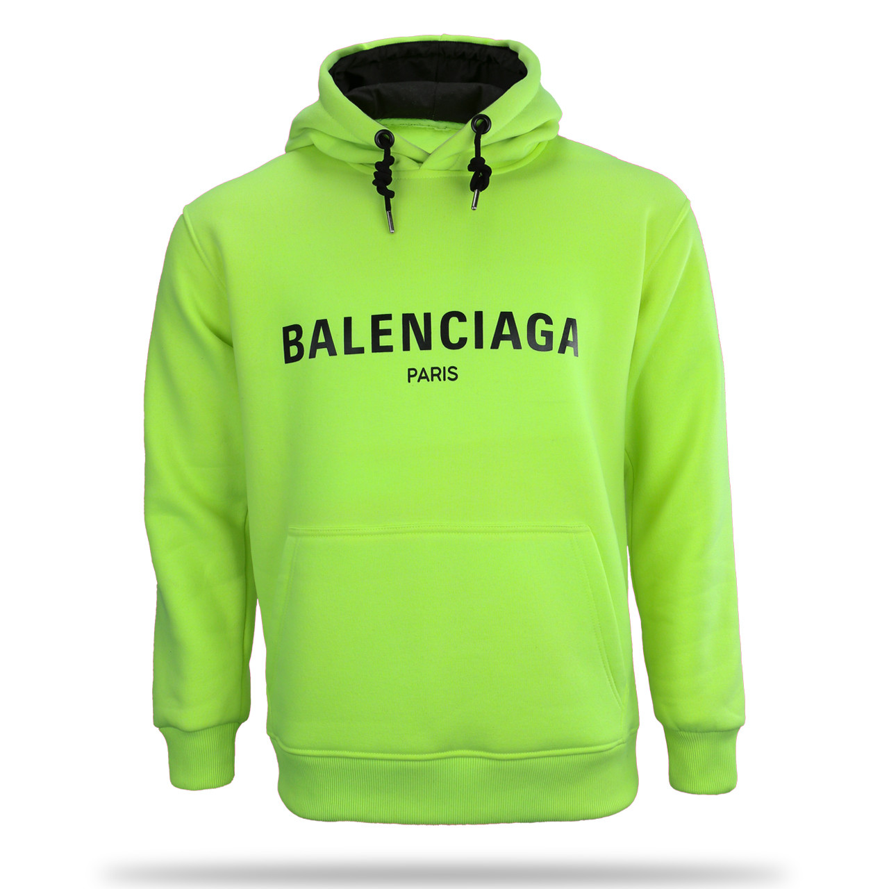 Худі осінь-зима чоловіче неон жовте BALENCIAGA з принтом Т-2 NEON YEL L (Р) 21-579-203 S