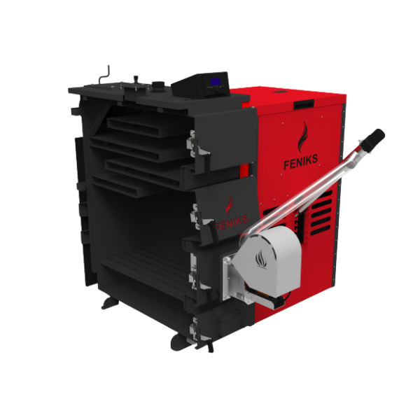 (75кВт) Пелетний котел 6 мм сталь FENIKS Серия E Plus, фото 1