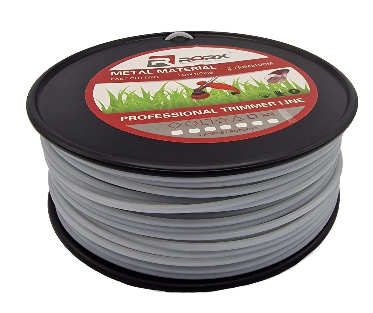 Бухта волосінь для бензокоси кругла з жилкою 2,7 мм (100 мм)