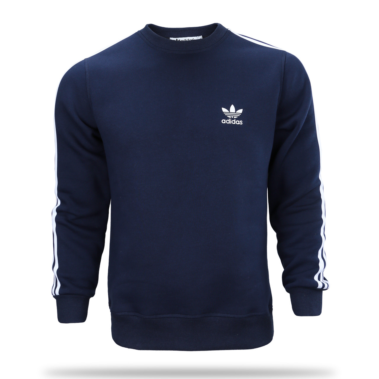 Світшот осінь-зима чоловічий т синій ADIDAS з біл лампас DBLU/W M (Р) 21-400-003