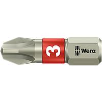 Бита крест WERA 3851/1 TS нержавеющая сталь PH3 × 25 мм