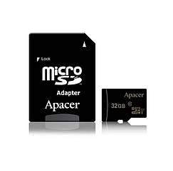 Карта пам'яти Apacer microSDHC 32GB UHS-I U1 Class 10 + SD адаптер