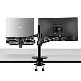 Регульований алюмінієвий кронштейн 10-17-дюймовий ноутбук, 10-32-дюймовий монітор з нахилом та поворотом, фото 2