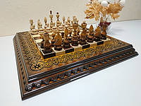 Шахматный набор: классические шахматы и шахматная доска в цвете омбре. Супер глянец.