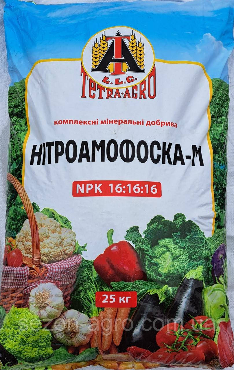 Добриво Нітроамофоска-М NPK 16:16:16, 25 кг