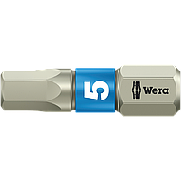 Бита шестигранная WERA HEX нержавеющая сталь 5.0 × 25 мм