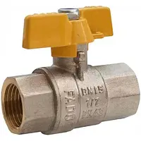 Кран шаровой газовый 1/2"ВВ GAS мотыль FADO