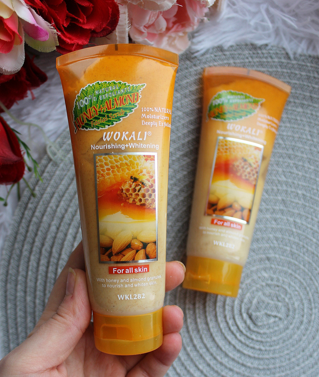 Скраб для об'єму Wokali Smoothing Moisturizing Honey Almond 120 мл