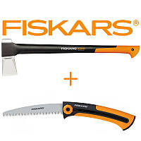 Fiskars Топор-колун Х25 + Пила SW73