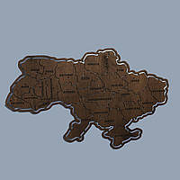 Мапа України з дерева на стіну