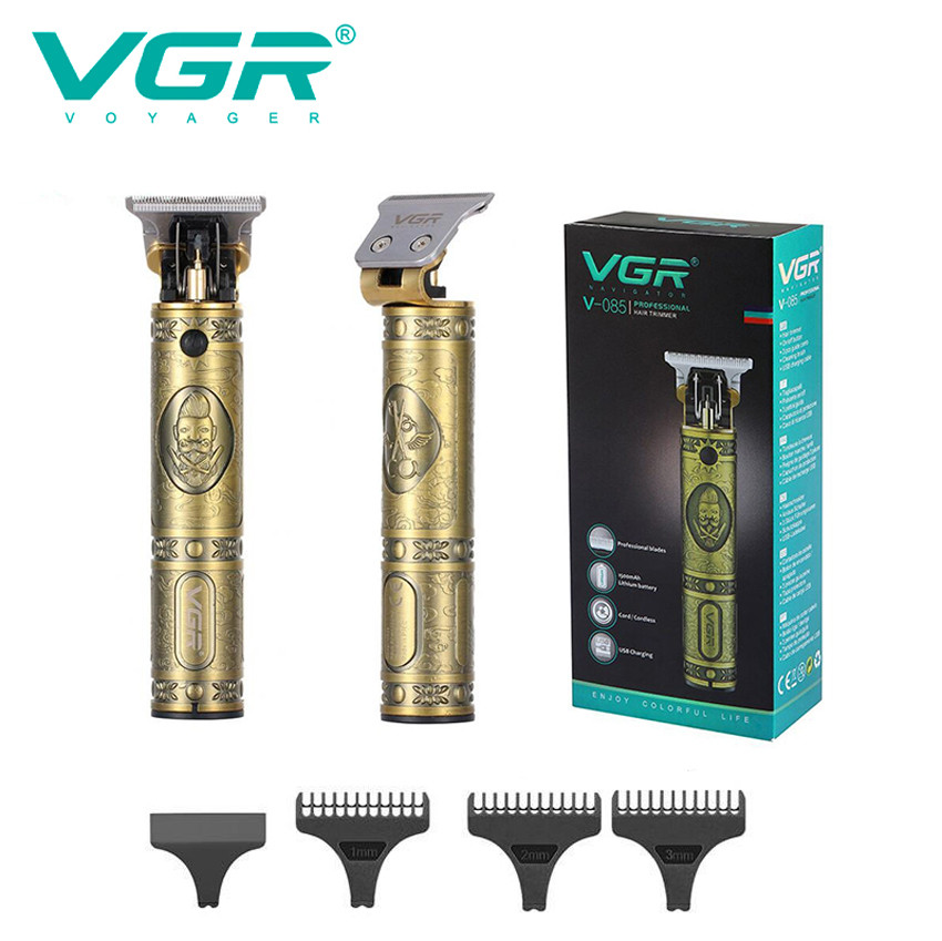 Машинка для стрижки волосся trimmer VGR V-085 Gold трімер для бороди на акумуляторі, машинка для перукарів