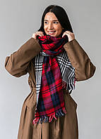 Шарф теплий Клітинка 190х55 см.