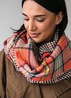 Шарф теплий Клітинка 190х55 см.