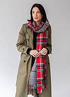 Шарф теплий Клітинка 190х55 см.