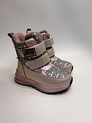 Зимові термо черевики для дівчинки Tom.m 10258 B pink рожеві р.28