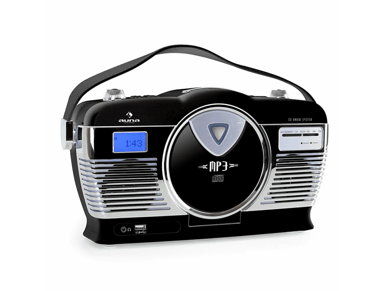 Портативний бумбокс у ретростилі Auna RCD-70, Німеччина
