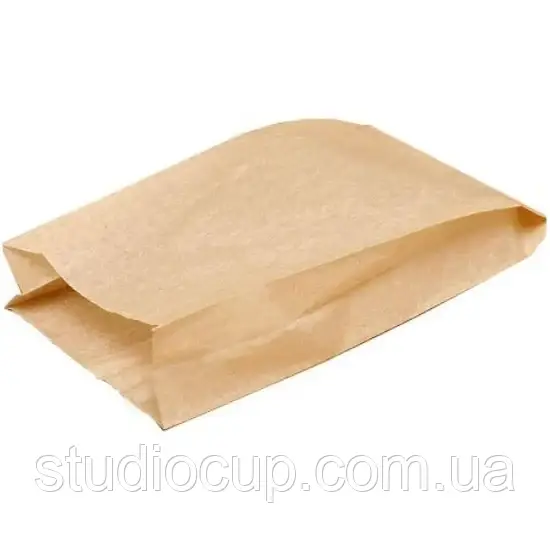 Пакет паперовий крафт 140х120 жиростійкий (100шт)