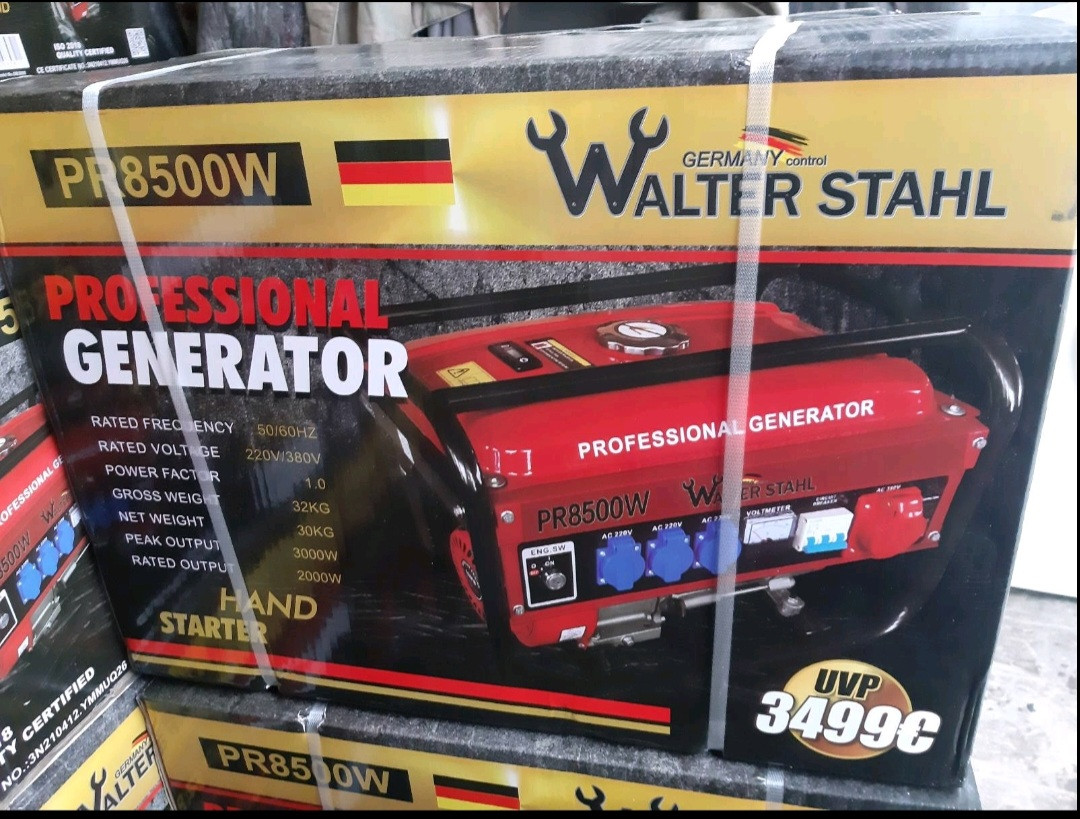 Генератор новий у наявності WALTER STAHL PR 8500W з Німеччини, фото 1