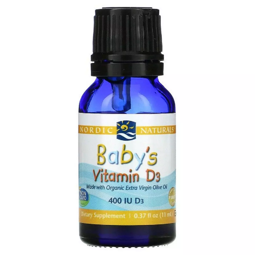 Вітамін Д3 для дітей, Baby's Vitamin D3, Nordic Naturals 400 МО, 0.37 fl oz (11 мл)