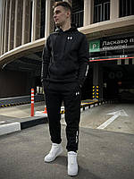 Спортивный костюм мужской Under Armour зимний черный с начесом , Утепленный костюм Андер Армор Худи + Шт wear