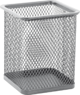 Підставка для ручок квадратна металева срібло