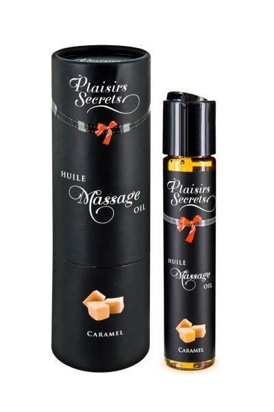 Массажное масло Plaisirs Secrets Caramel (59 мл) с афродизиаками, съедобная, подарочная упаковка - фото 1 - id-p1720226393