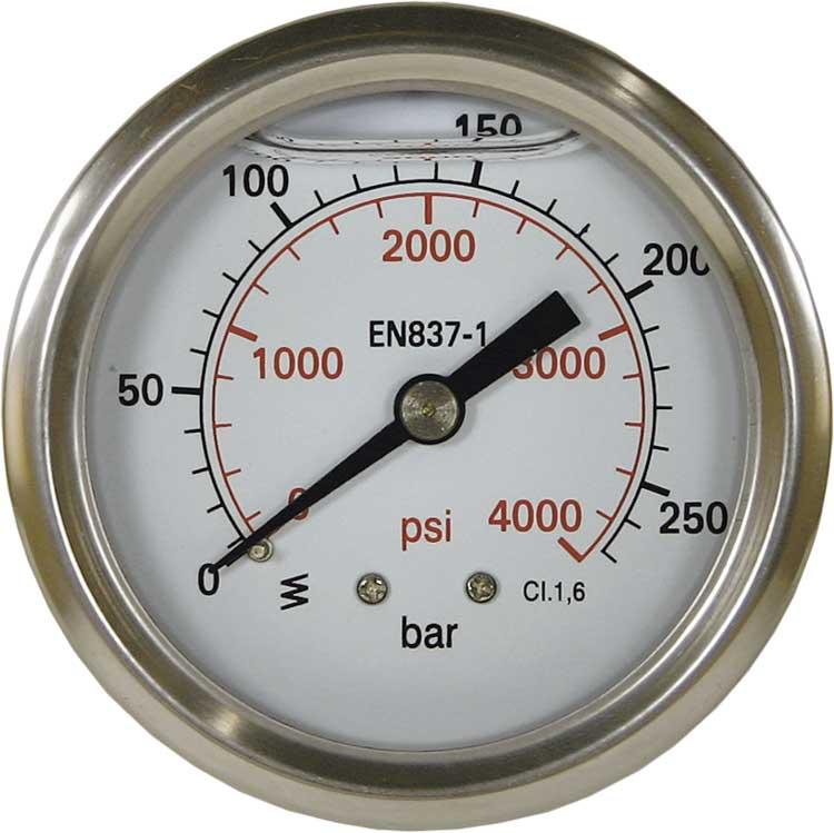 Манометр PRESSURE GAUGE 0-400 63MM 1/4"M BACK