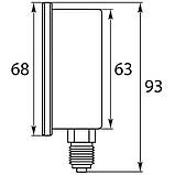 Манометр PRESSURE GAUGE 0-400 63 MM 1/4"M BOTTOM, фото 2