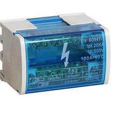 Шини N на DIN-рейку в корпусі