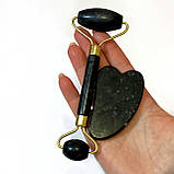 Нефритовий набір: ролер (двосторонній) + скребок Гуаша Ruby Face, фото 4