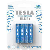 Батарейки TESLA BATTERIES AAA BLUE + (R03), 4 штуки