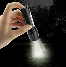 Акумуляторний тактичний ліхтарик  BL-511 потужний у кейсі USB micro charge, фото 2