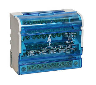 Шина «N» на DIN-рейку в корпусі 4х11 груп TNSy