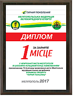 Дипломи, сертифікати, грамоти, подяки на металі