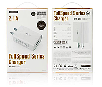 Мережевий зарядний пристрій WK Design Full Speed Charger 2.1 A White (WP-U63) білий ABC