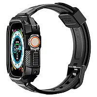 Чохол з ремінцем Spigen Rugged Armor Pro для Apple Watch Ultra 49 mm у Чорному кольорі, фото 10