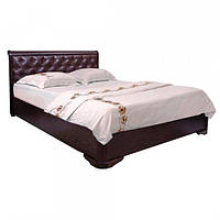 Ліжко дерев'яне Ассоль ромби з підйомним механізмом масив дерева бук колір Венге 160х200 см (Мікс-Меблі ТМ)