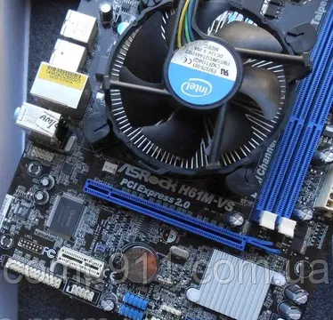 Материнская плата ASRock H61M-VS (s1155, Intel H61, PCI-Ex16), фото 1