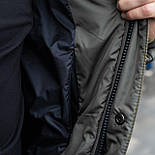 Зимовий парка чоловіча тепла | Куртка-пальто чоловіча зимова довга з капюшоном тепла. Живе фото, фото 7