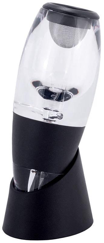 Декантер для вина Kamille 15х7х5.5 см акриловий з фільтром і підставкою