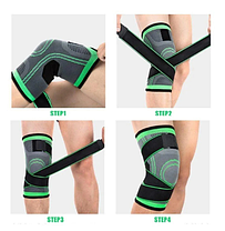 Бандаж колінного суглоба Knee Support, фіксатор на коліно, ортез, еластичний наколінник., фото 2
