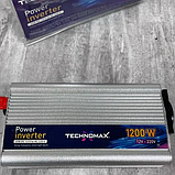 Перетворювач напруги TECHNOMAX 12V-220V 1200 W, Інвертор в автомобіль, фото 4