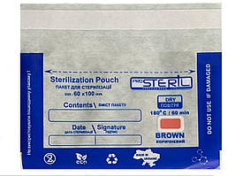 Крафт-пакети комбіновані Pro Steril 60х100 мм, прозорі, 100 шт