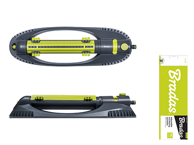 Зрошувач осцилюючий, площа поливу до 150 м², (маятникова поливалка для газону, саду, городу), Bradas