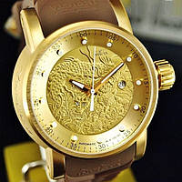 Классические мужские позолоченные наручные часы Invicta