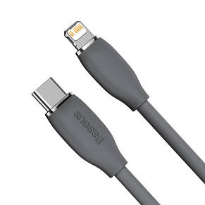 Кабель Baseus Jelly Liquid Silica Gel Fast Charging Data Cable Type-C to Lightning 20W 2m Black, фото 3