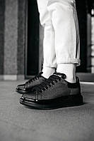 Кроссовки женские Alexander McQueen Low Larry Black Александр Маквин