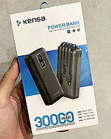 Повербанк Power Bank Kensa KP-56 30000mAh, внешний аккумулятор 30000 мАч с дисплеем, зарядка 4 устройства